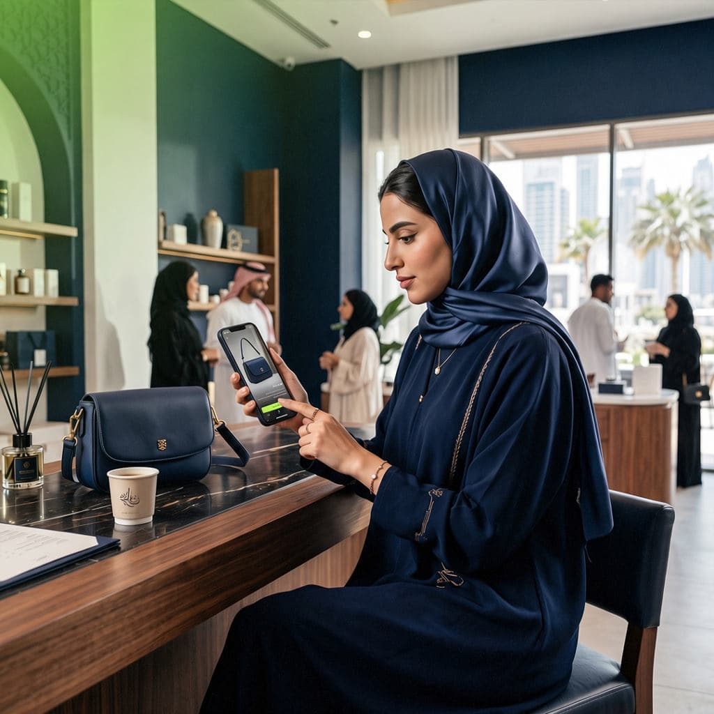 In-app shopping in a UAE retail setting — social commerce as a real checkout path